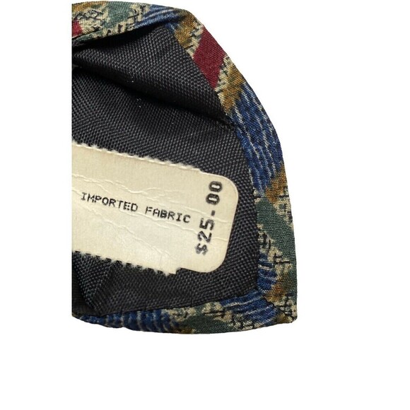 Vintage Etienne Aigner Tie Men's Blue Maroon Geometric Silk Office Retro - Picture 6 of 8